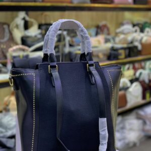 Black Designer Handbag with Straps