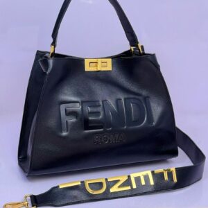 FENDI ROMA DESIGNER LEATHER BAG WITH STRAP