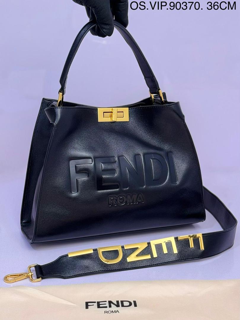 FENDI ROMA DESIGNER LEATHER BAG WITH STRAP