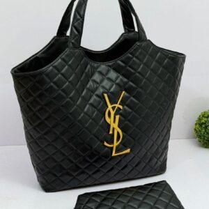 YSL LEATHER DESIGNER BAG WITH PURSE