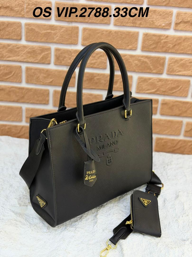 PRADO MILANO LEATHER HANDBAG