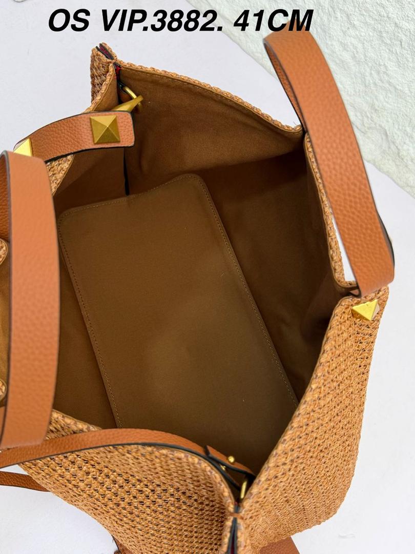 Valentino Garavani VLogo Signature Raffia Tote Bag